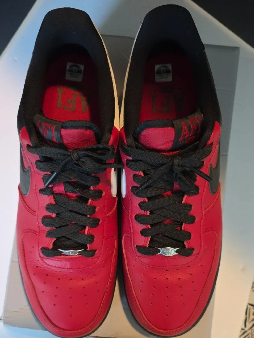 Nike Air Force 1 Low Red And Black Size 12